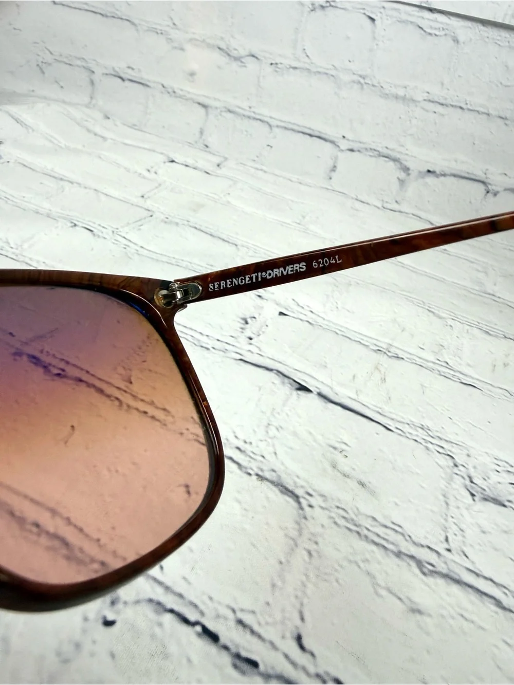 Vintage Serengeti Drivers 6204L Corning Optics Burlwood Tortoise Japan RARE!